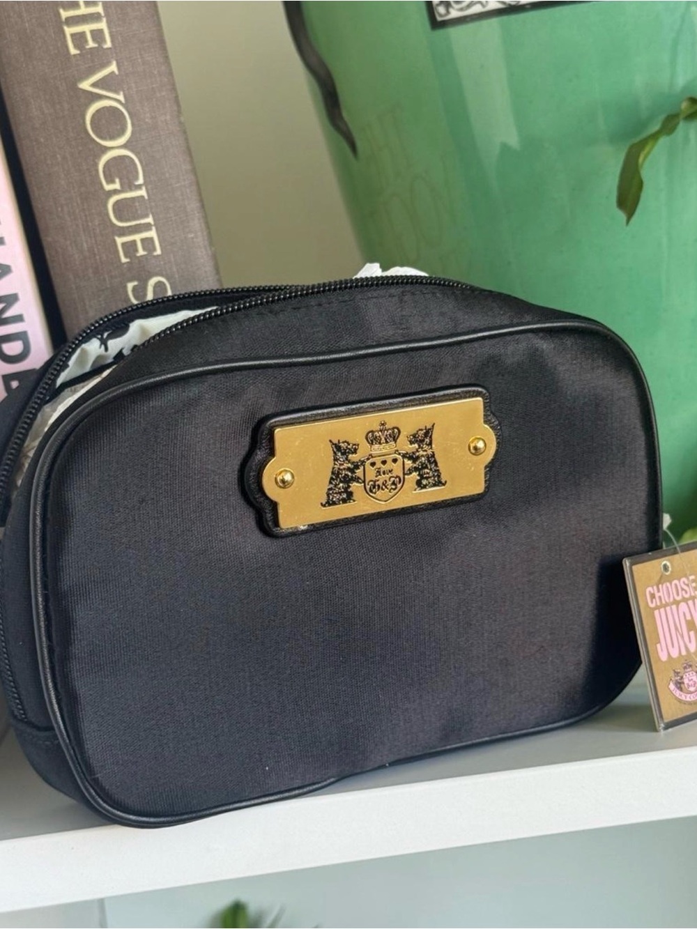 Vintage Juicy Couture Black Nylon Cosmetic Bag